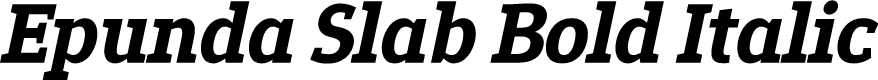 Epunda Slab Bold Italic