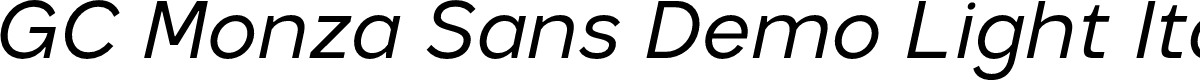 GC Monza Sans Demo Light Italic