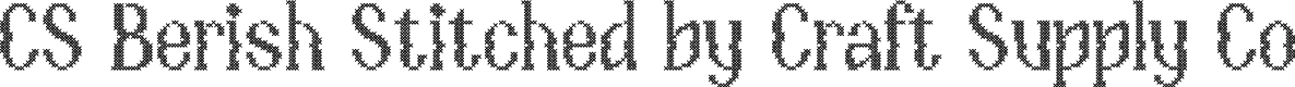 CS Berish Stitched Regular Demo