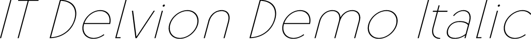 IT Delvion Demo Italic