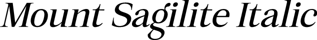 Mount Sagilite Italic