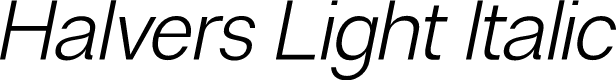 Halvers Light Italic