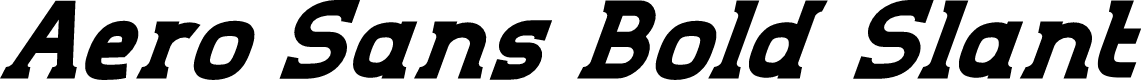 Aero Sans Bold Slant