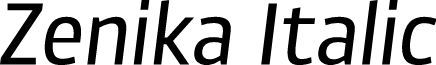 Zenika Italic