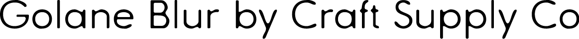 GolaneBlur-Regular Demo