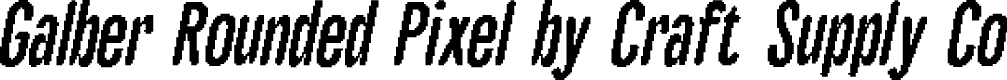 GalberRoundedPixel-Regular Demo