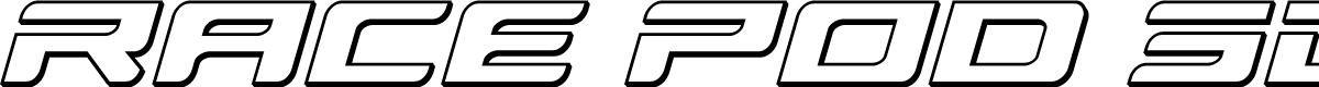 Race Pod 3D Semi-Italic