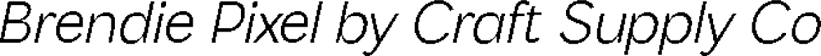 BrendiePixel-Regular Demo