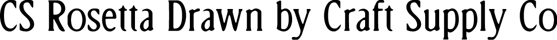 CSRosettaDrawn-Regular Demo