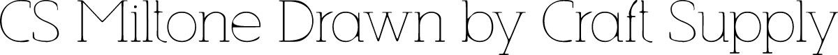 CSMiltoneDrawn-Regular Demo