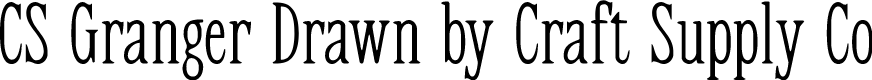 CSGrangerDrawn-Regular Demo