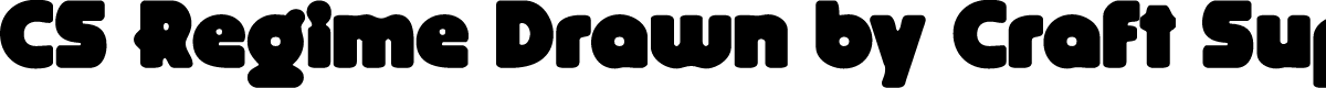 CSRegimeDrawn-Regular Demo