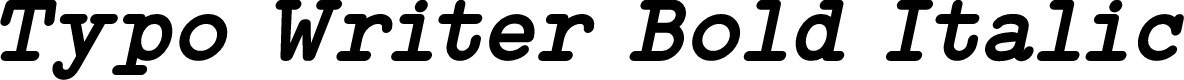 Typo Writer Demo Bold Italic