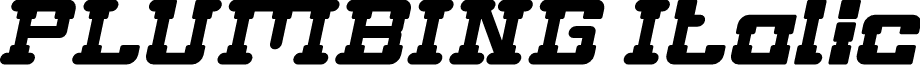 PLUMBING Italic