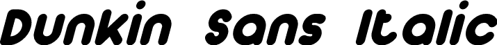 Dunkin Sans Italic