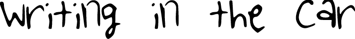 WritingintheCar