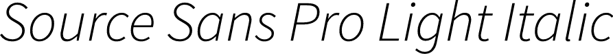 Source Sans Pro Light Italic