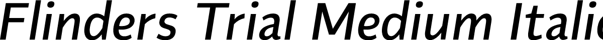 Flinders Trial Medium Italic