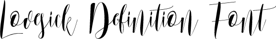 Lovesick Definition Font 
