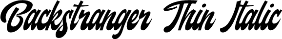 Backstranger Thin Italic