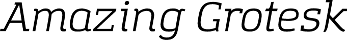 Amazing Grotesk Italic