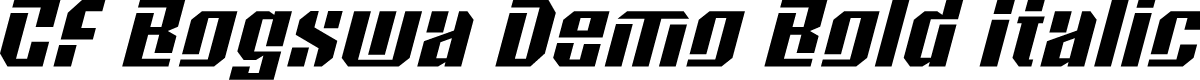 CF Bogswa Demo Bold Italic