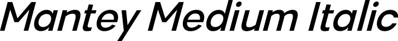 Mantey Medium Italic