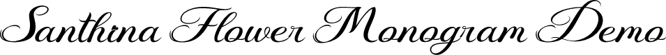 Santhina Flower Monogram Demo