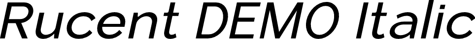 Rucent DEMO Italic