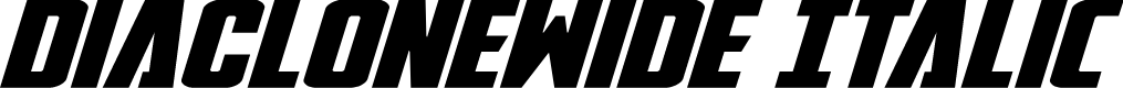 DiaCloneWide Italic