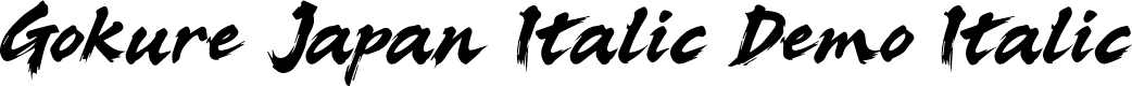 Gokure Japan Italic Demo Italic