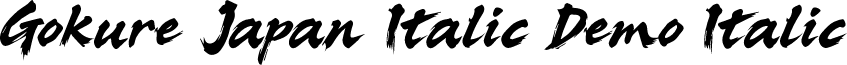 Gokure Japan Italic Demo Italic