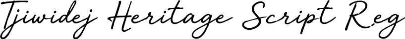 Tjiwidej Heritage Script Reg