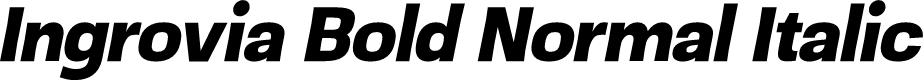 Ingrovia Bold Normal Italic