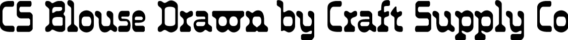 CSBlouseDrawn-Regular Demo