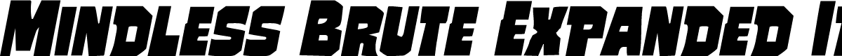 Mindless Brute Expanded Italic