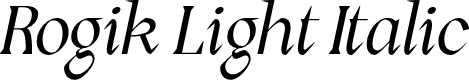 Rogik Light Italic