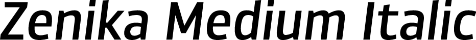 Zenika Medium Italic