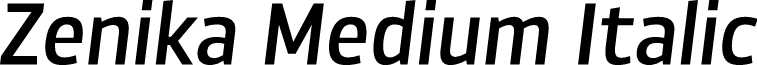 Zenika Medium Italic