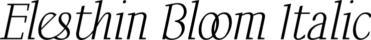 Elesthin Bloom Italic