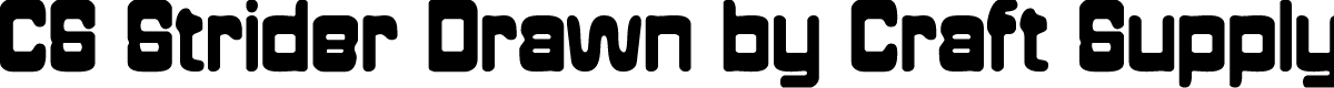 CSStriderDrawn-Regular Demo