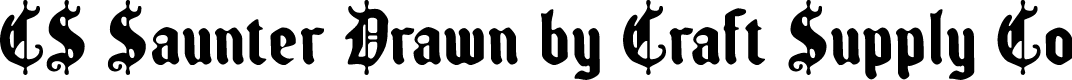 CSSaunterDrawn-Regular Demo