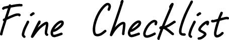 Fine Checklist Regular Demo