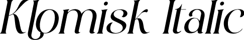 Klomisk Italic