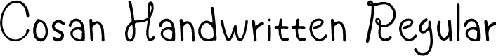 Cosan Handwritten Regular