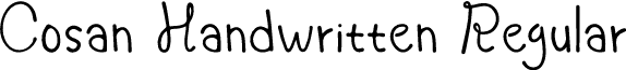 Cosan Handwritten Regular