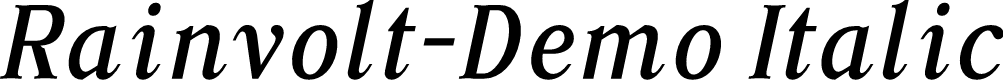 Rainvolt-Demo Italic