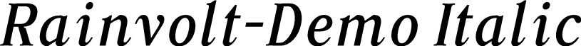 Rainvolt-Demo Italic