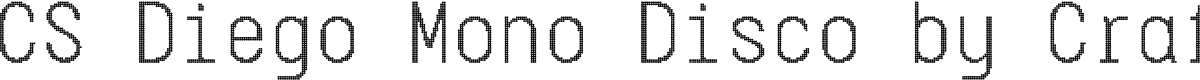 CSDiegoMonoDisco-Regular Demo
