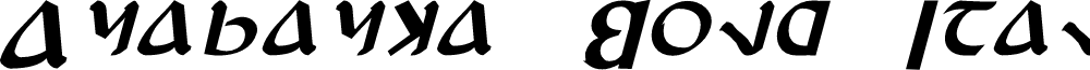 Anayanka Bold Italic